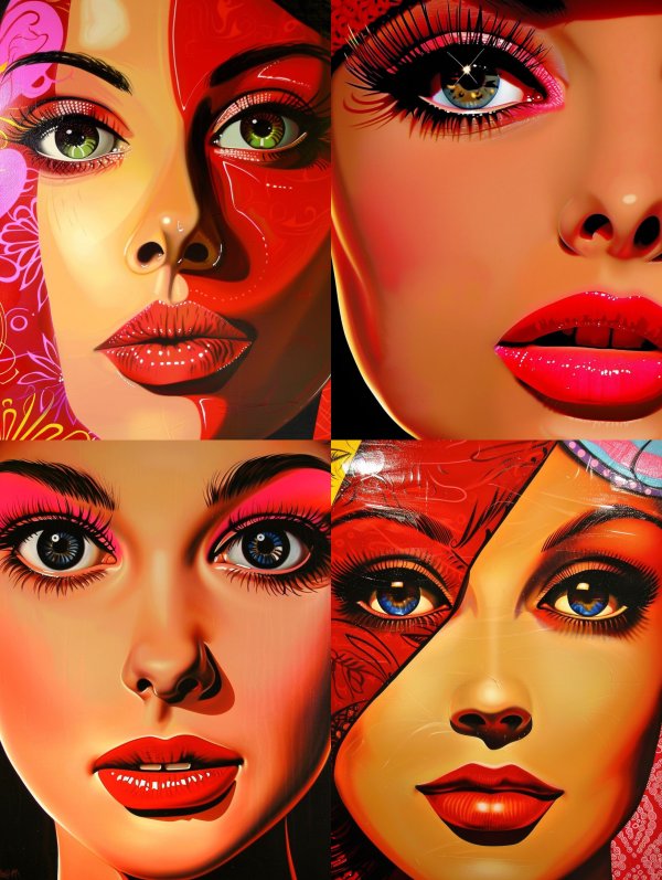 Vibrant Visions of Feminine Beauty
