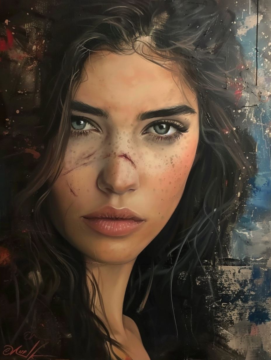 Ethereal Gaze in Mixed Media - Image 2