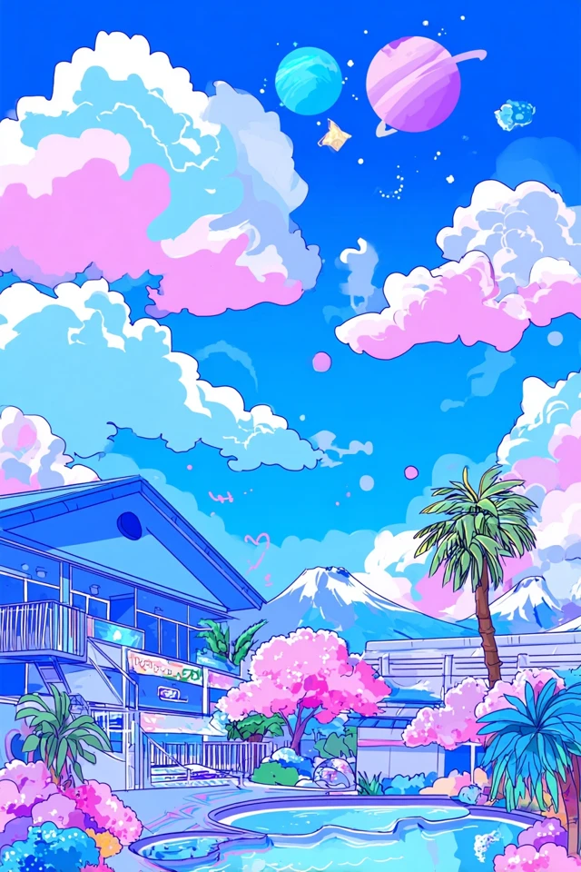 Neon Pastel Dreamscape Collage - Image 2