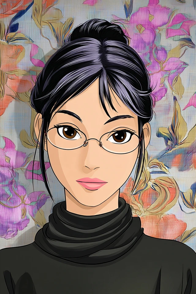 Floral Anime Elegance - Image 1