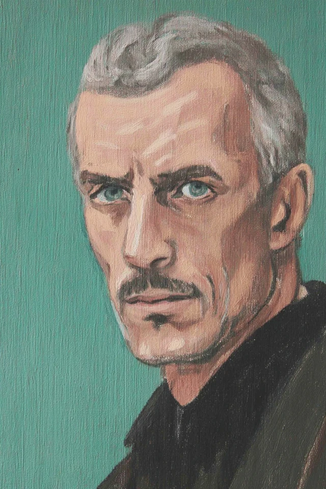 Stoic Canvas Gaze - Image 1
