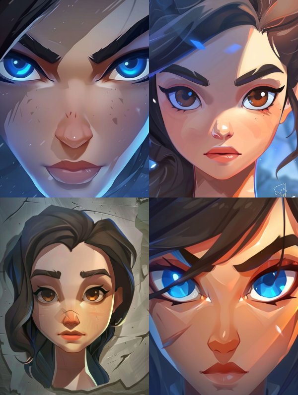 Digital Art Portraits of a Stylized Woman