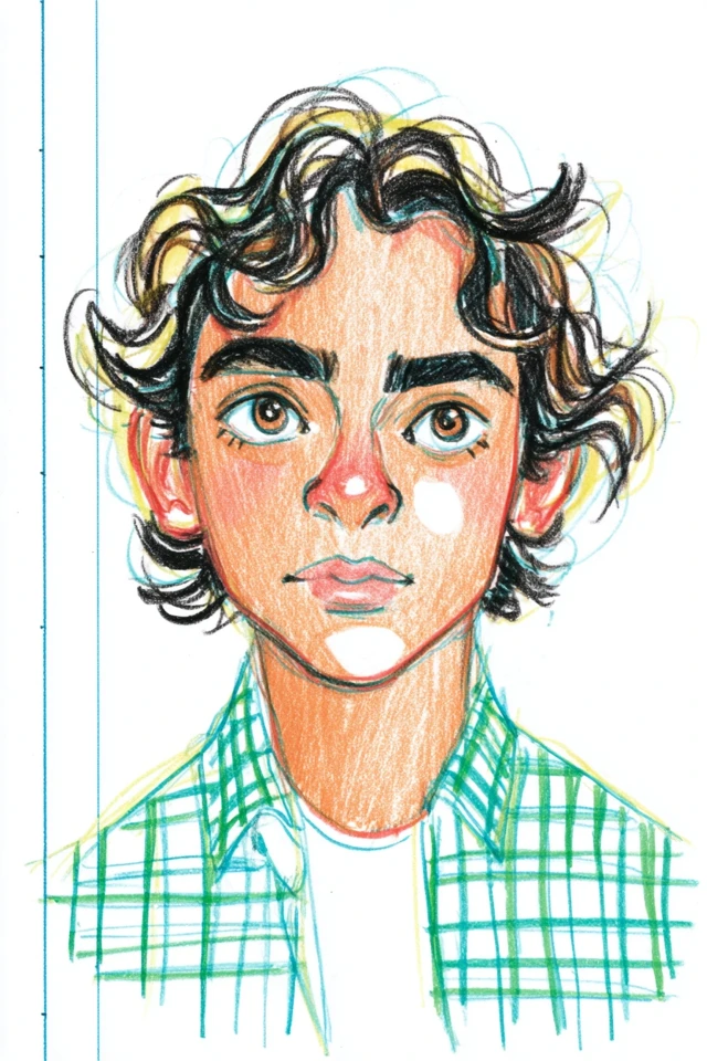 Notebook Sketch Portrait - Image 1