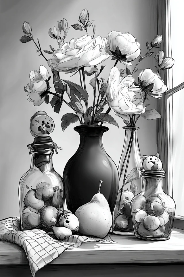 Monochrome Musings: A Digital Art Collection - Image 3