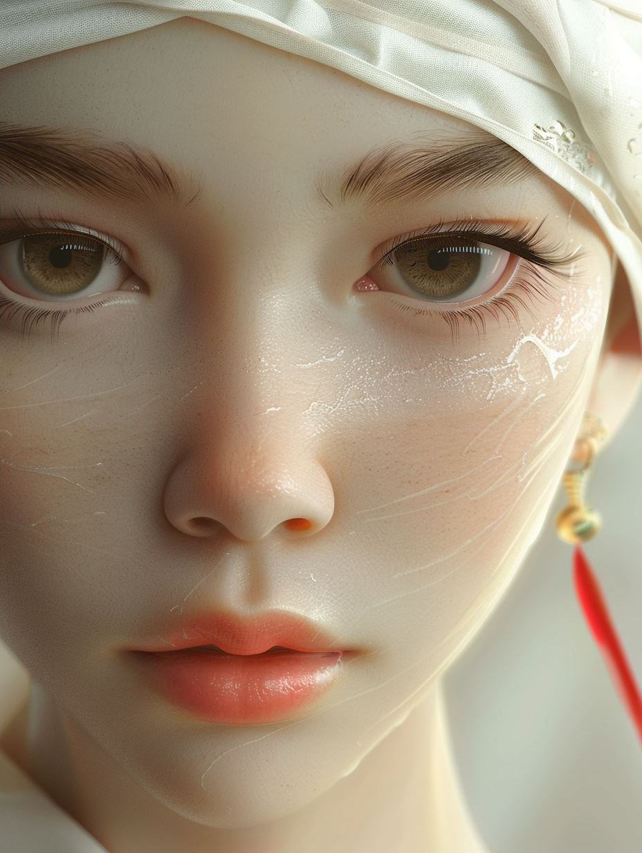 Serene Porcelain Gaze - Image 2