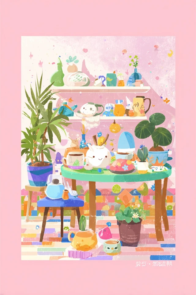 Whimsical Pastel Dreams Illustration Set - Image 3