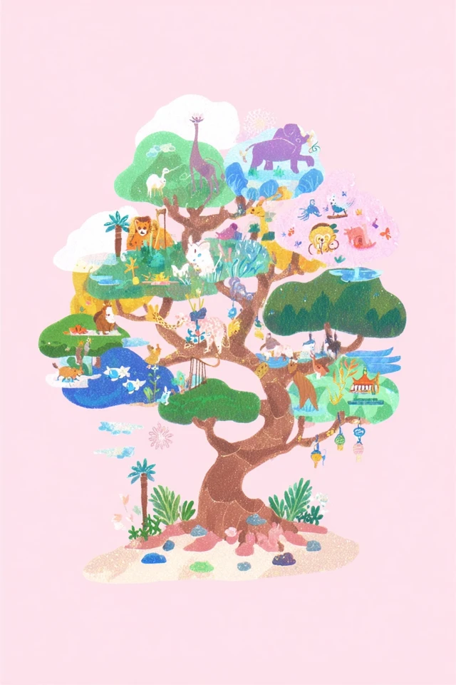 Whimsical Pastel Dreams Illustration Set - Image 5