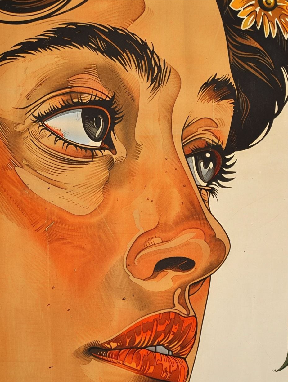Vintage Comic Portrait Study - Image 3