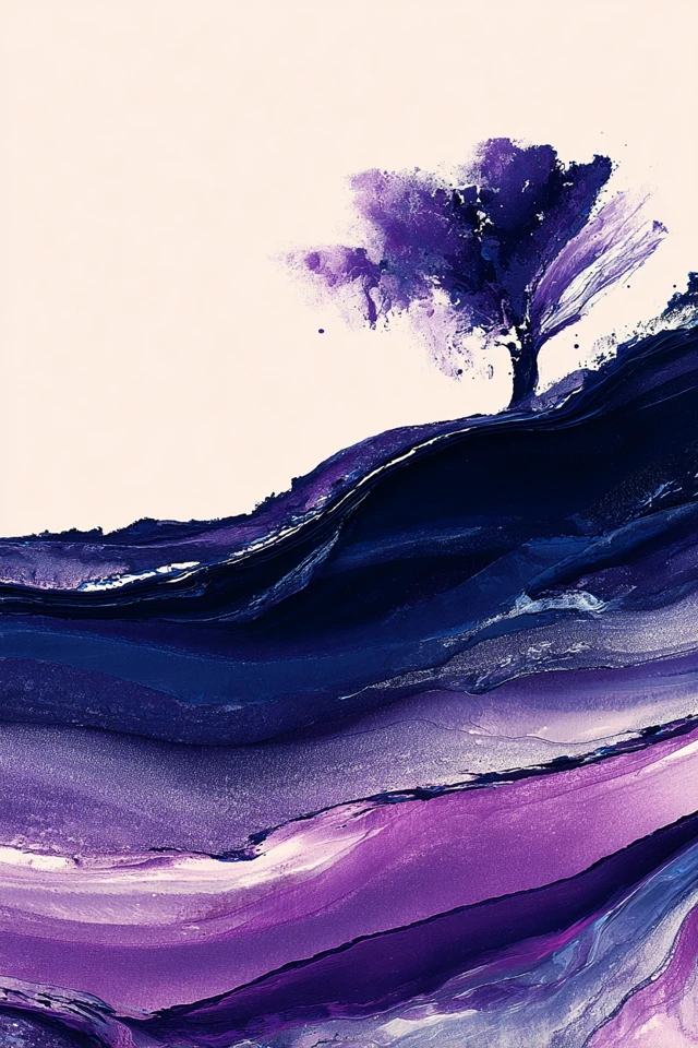 Violet Impasto Dream - Image 5