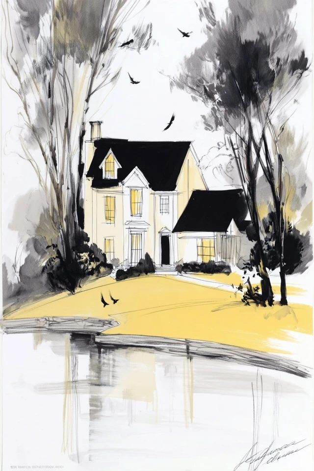Golden Elegance Sketch - Image 6