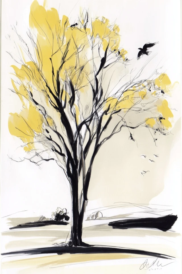 Golden Elegance Sketch - Image 5