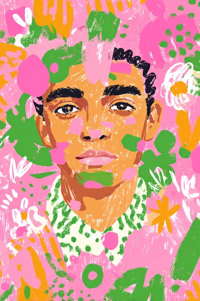 Vibrant Floral Expression - Image 1