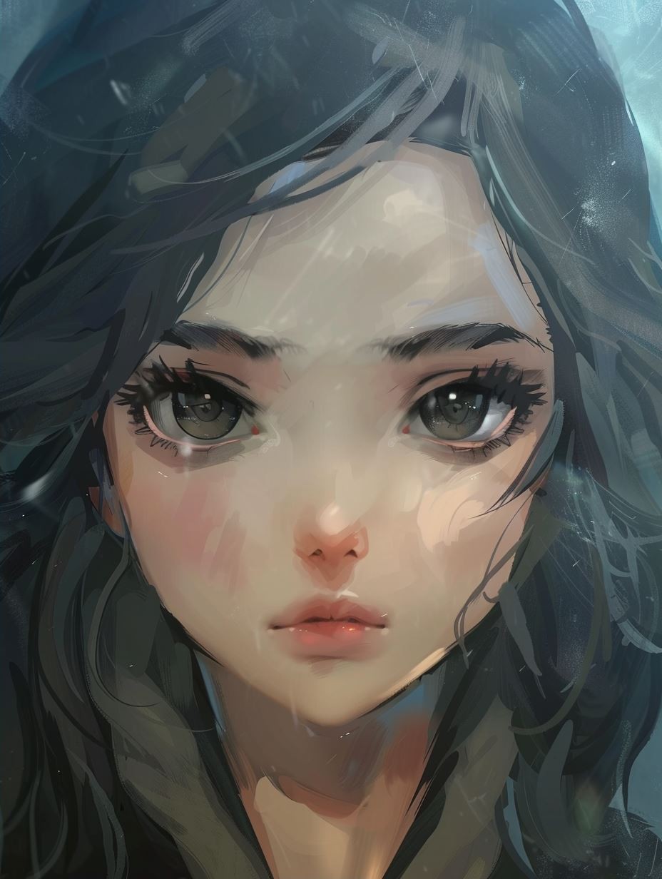 Ethereal Azure Dream Portrait - Image 2