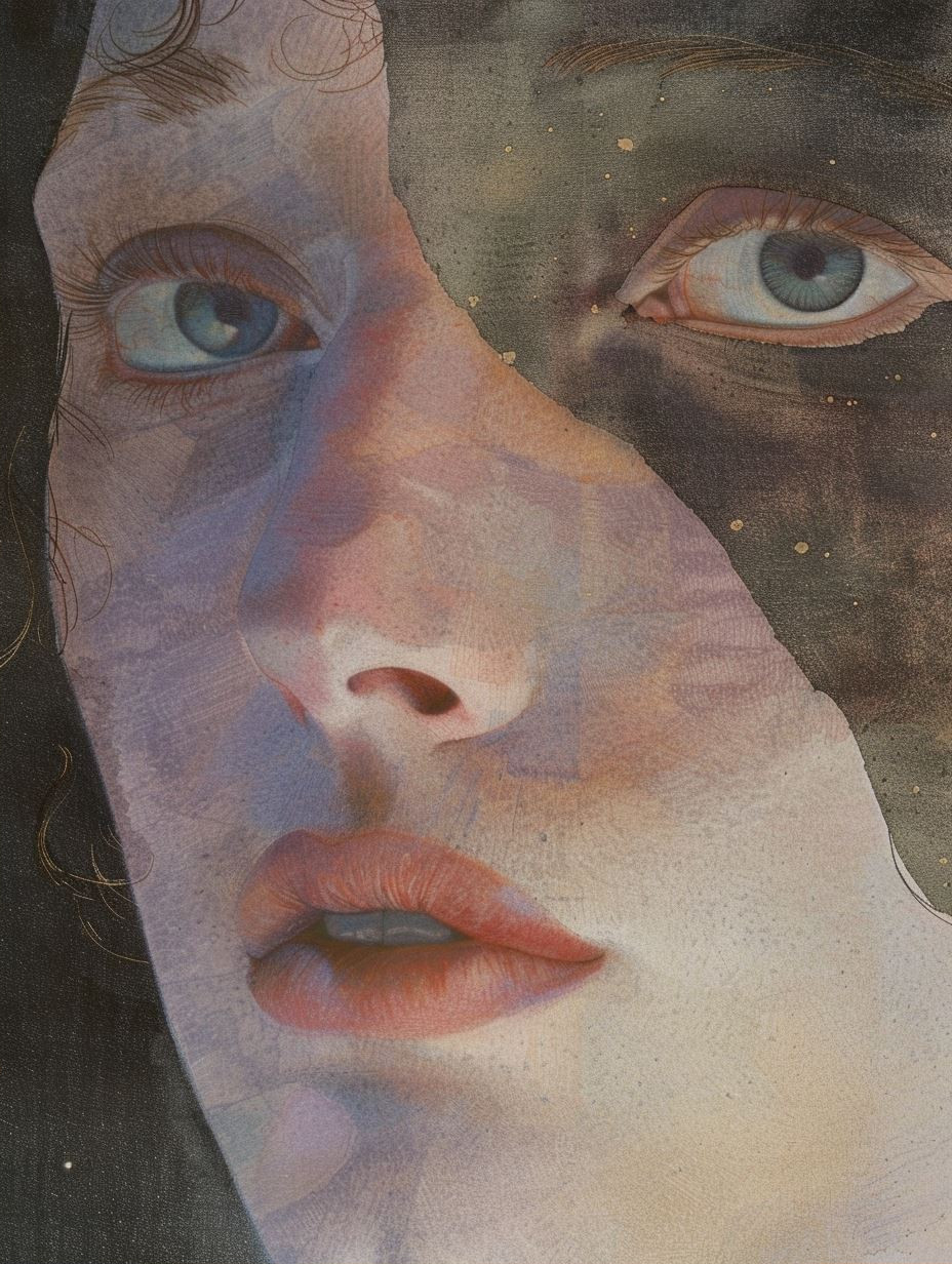 Ethereal Gazes in Pastel Hues - Image 2