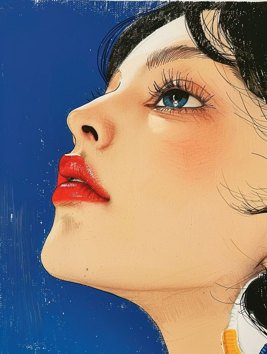 Azure Pop Portrait - Image 1