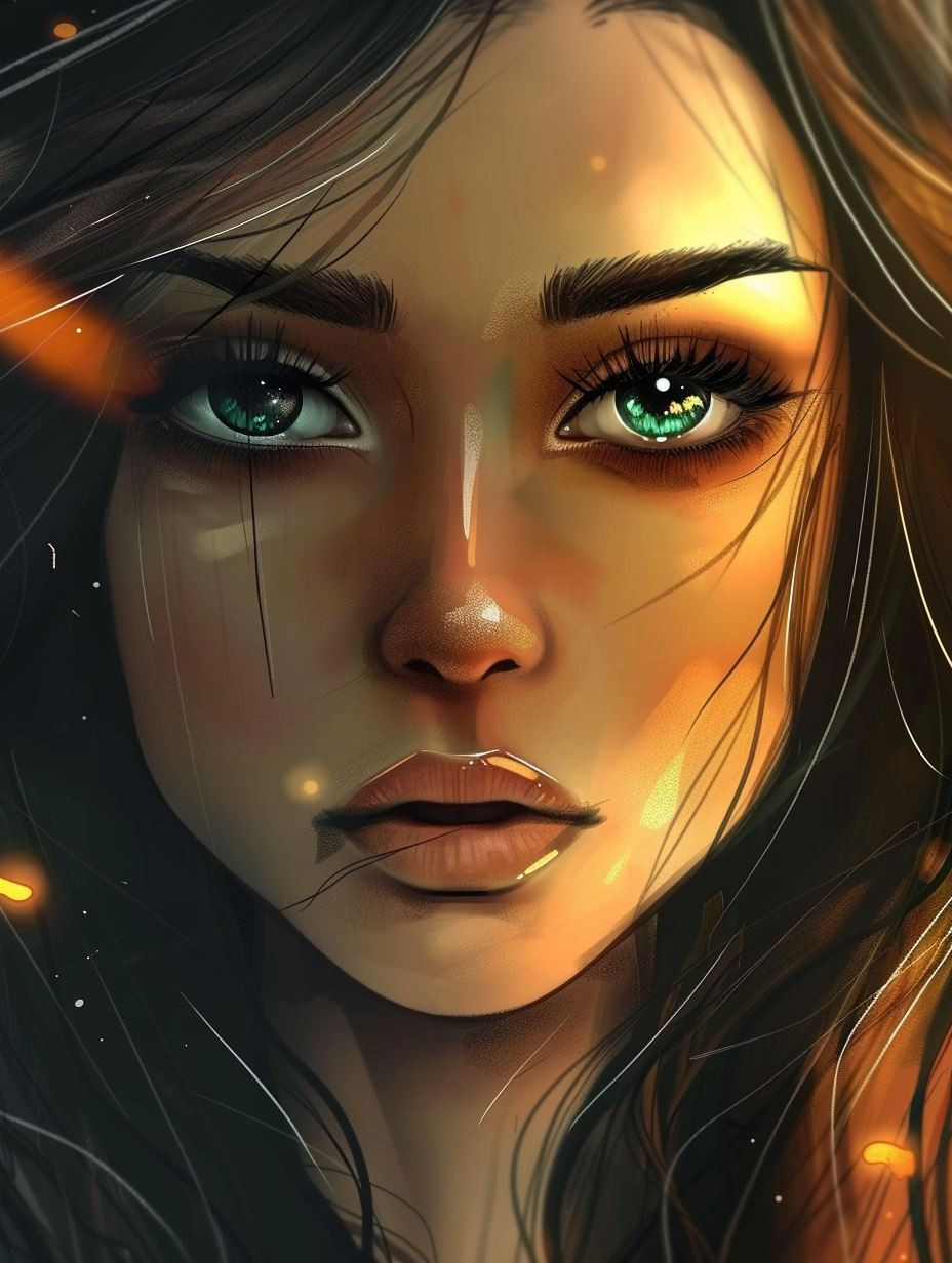 Ethereal Glow: Digital Portraits of Mystical Beauty - Image 1