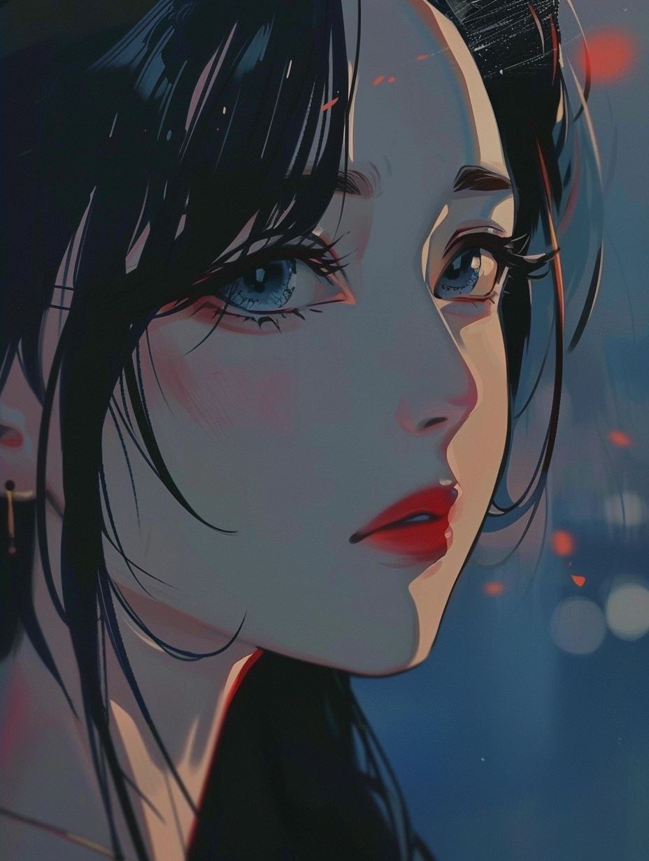 Ethereal Gaze: Digital Anime Portraits - Image 4