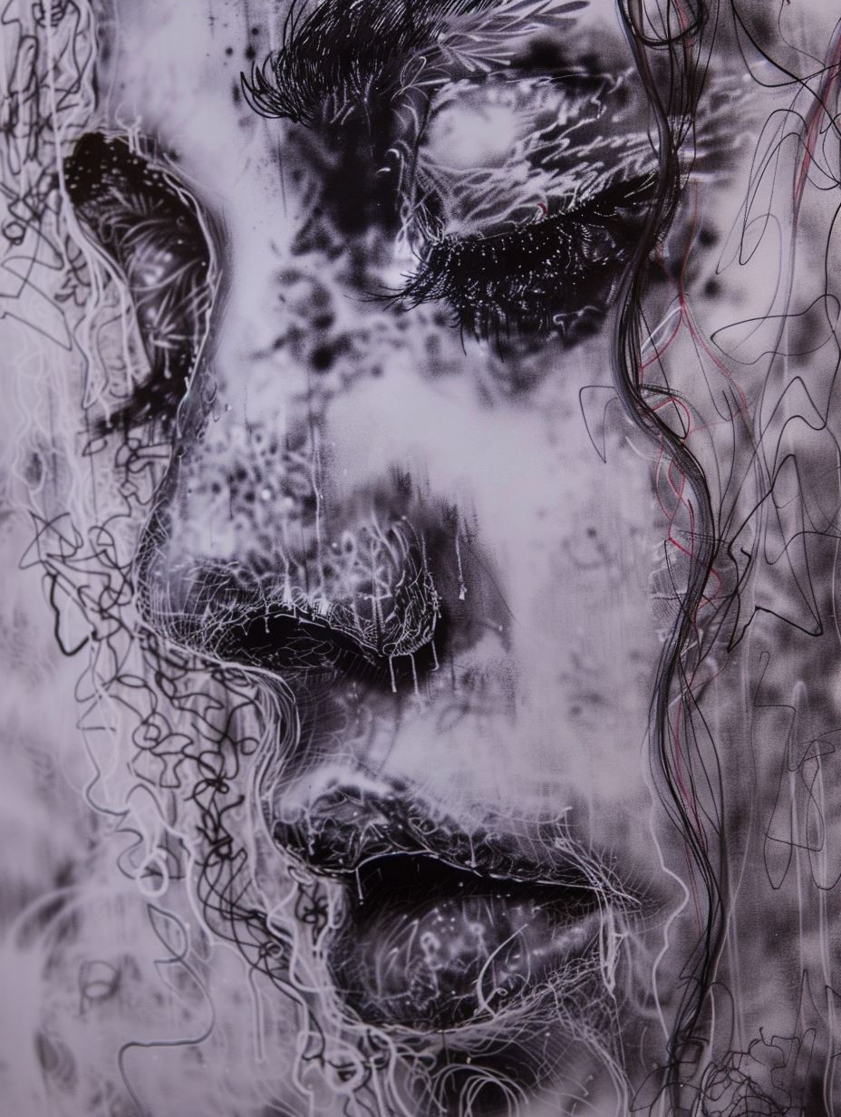 Fragmented Visage of Liquid Paint - Image 4