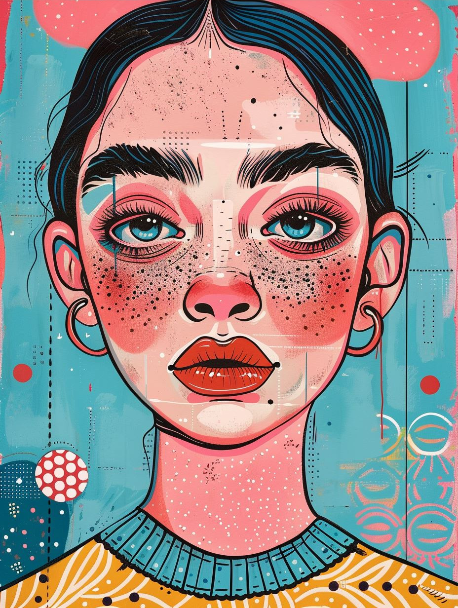 Vibrant Neo-Pop Portrait Studies - Image 3