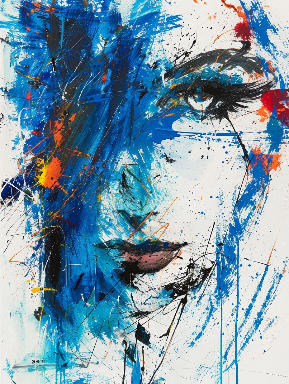 Azure Echoes of Feminine Grace - Image 3