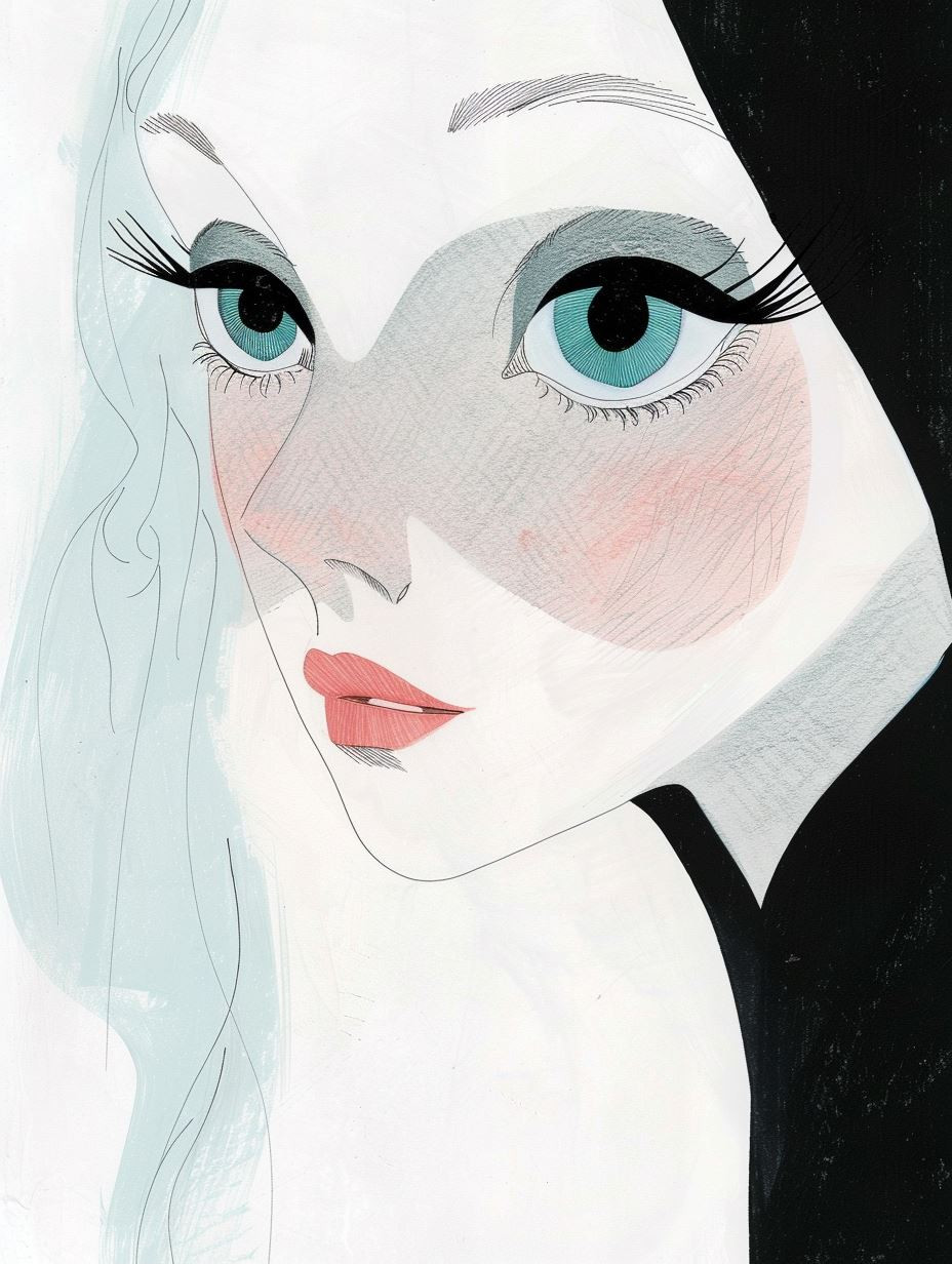Ethereal Gazes: A Stylized Portrait Series - Image 1