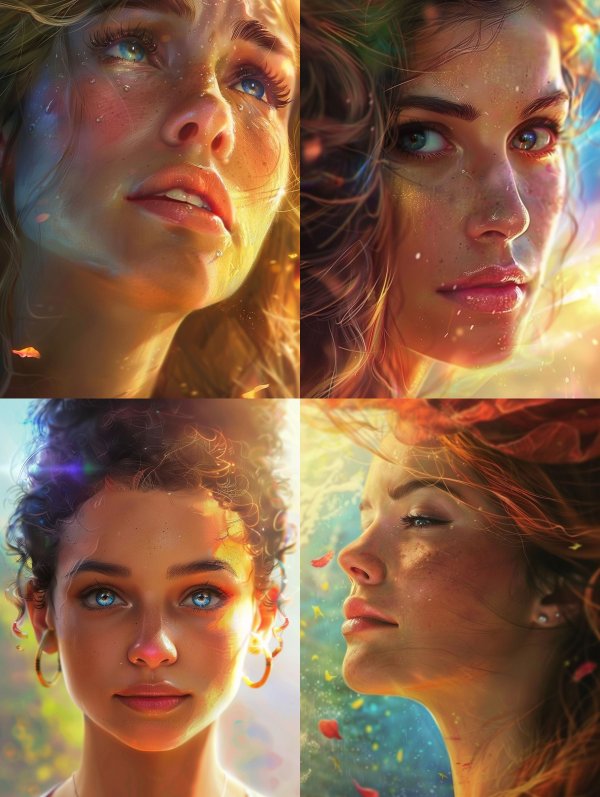 Ethereal Glow: Four Visions of Beauty