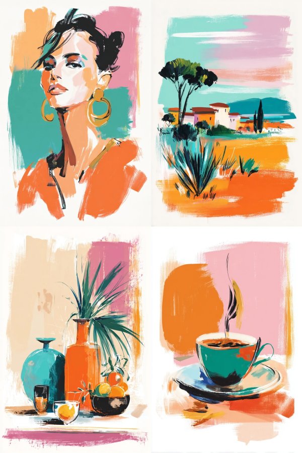 Vibrant Brushstroke Muse