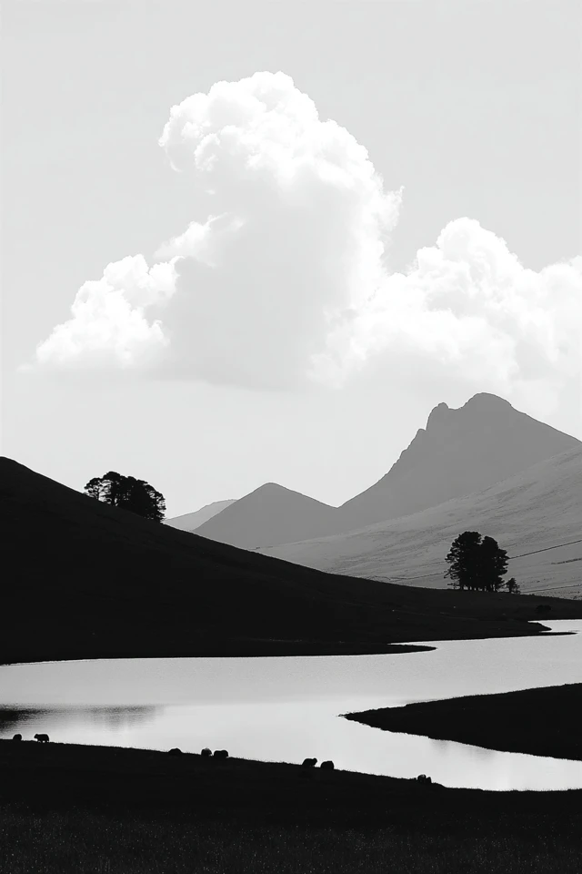 Monochrome Moments: A Study in Contrast - Image 2