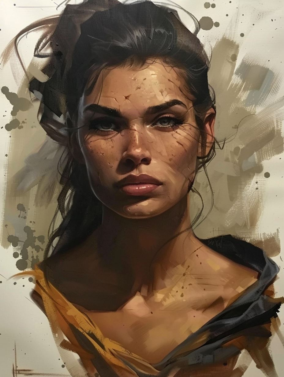 Rustic Digital Portrait Study