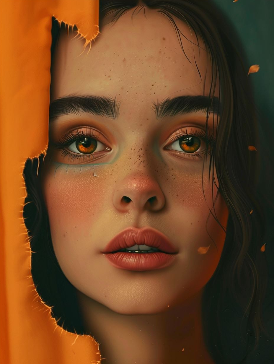 Surreal Gaze Through Paper - Image 4
