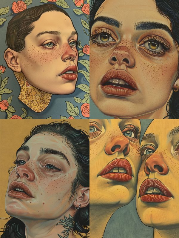 Floral Freckles: A Digital Portrait Study