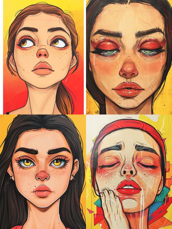 Emotional Spectrum: Four Digital Portraits
