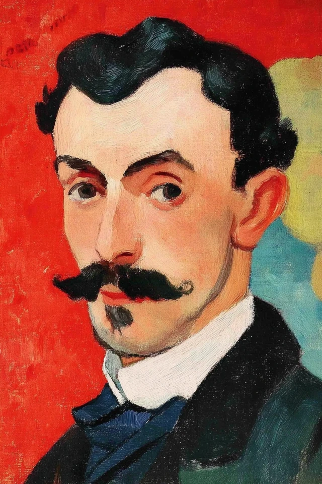 Bold Expressionist Portrait - Image 1