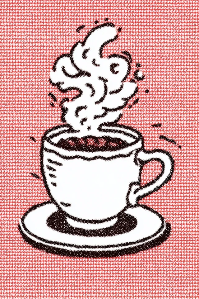 Crimson Halftone Sketch - Image 4