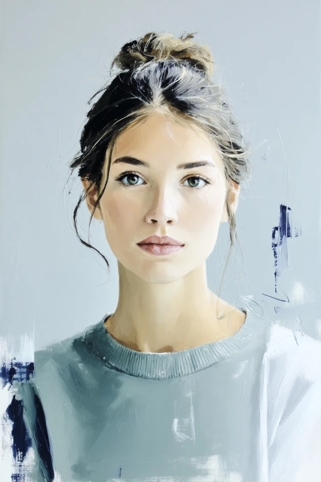 Serene Oil Portrait - Image 1