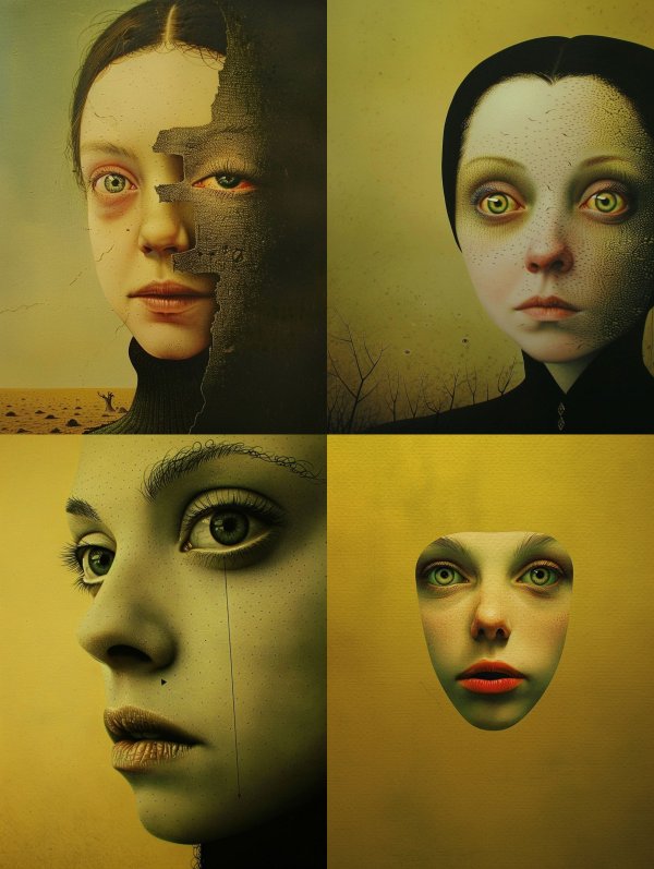 Fragmented Soul in Desert Haze