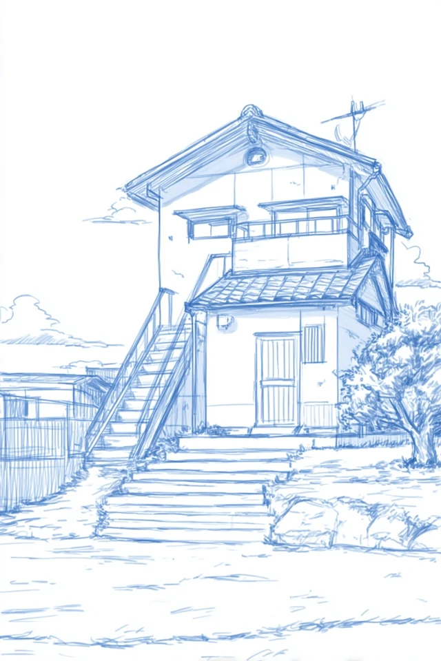 Anime Sketchbook: Blue Ink Studies - Image 6