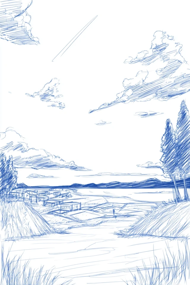 Anime Sketchbook: Blue Ink Studies - Image 2