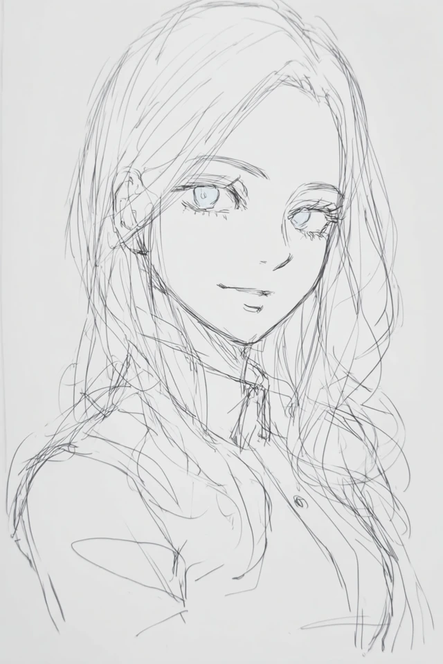 Anime Sketchbook: Blue Ink Studies - Image 1