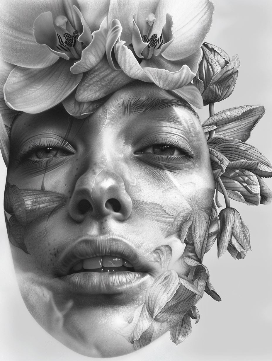 Hyper-Realistic Monochrome Portrait Study - Image 2
