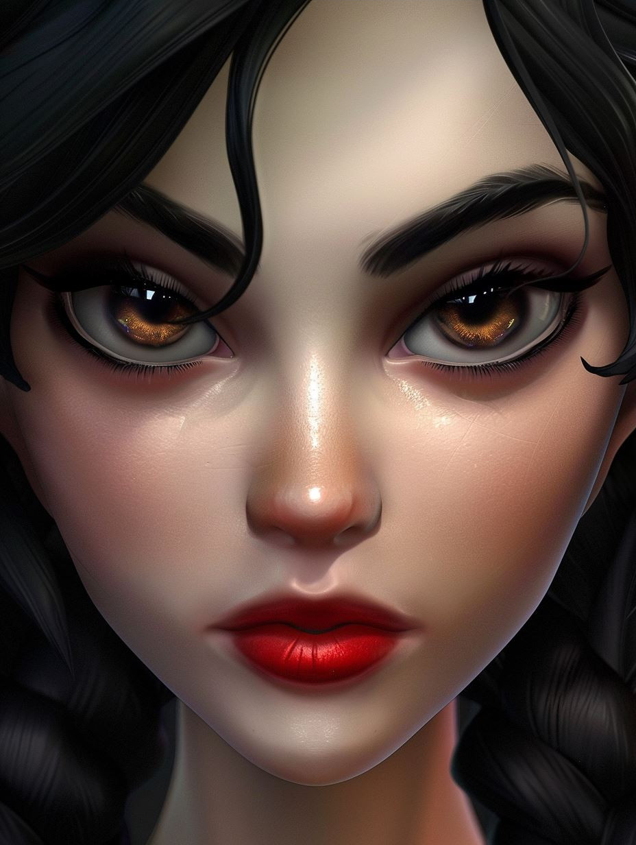Digital Portraits of Stylized Female Faces - Image 3