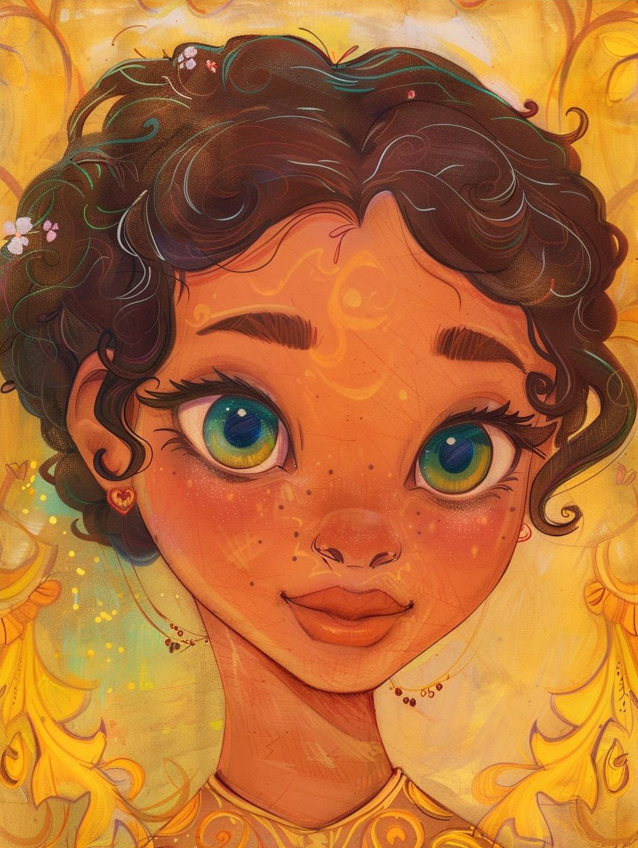 Golden Ethereal Veiled Portrait - Image 4