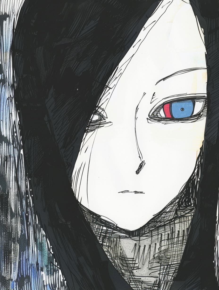 Melancholic Ink Sketch Portraits - Image 2