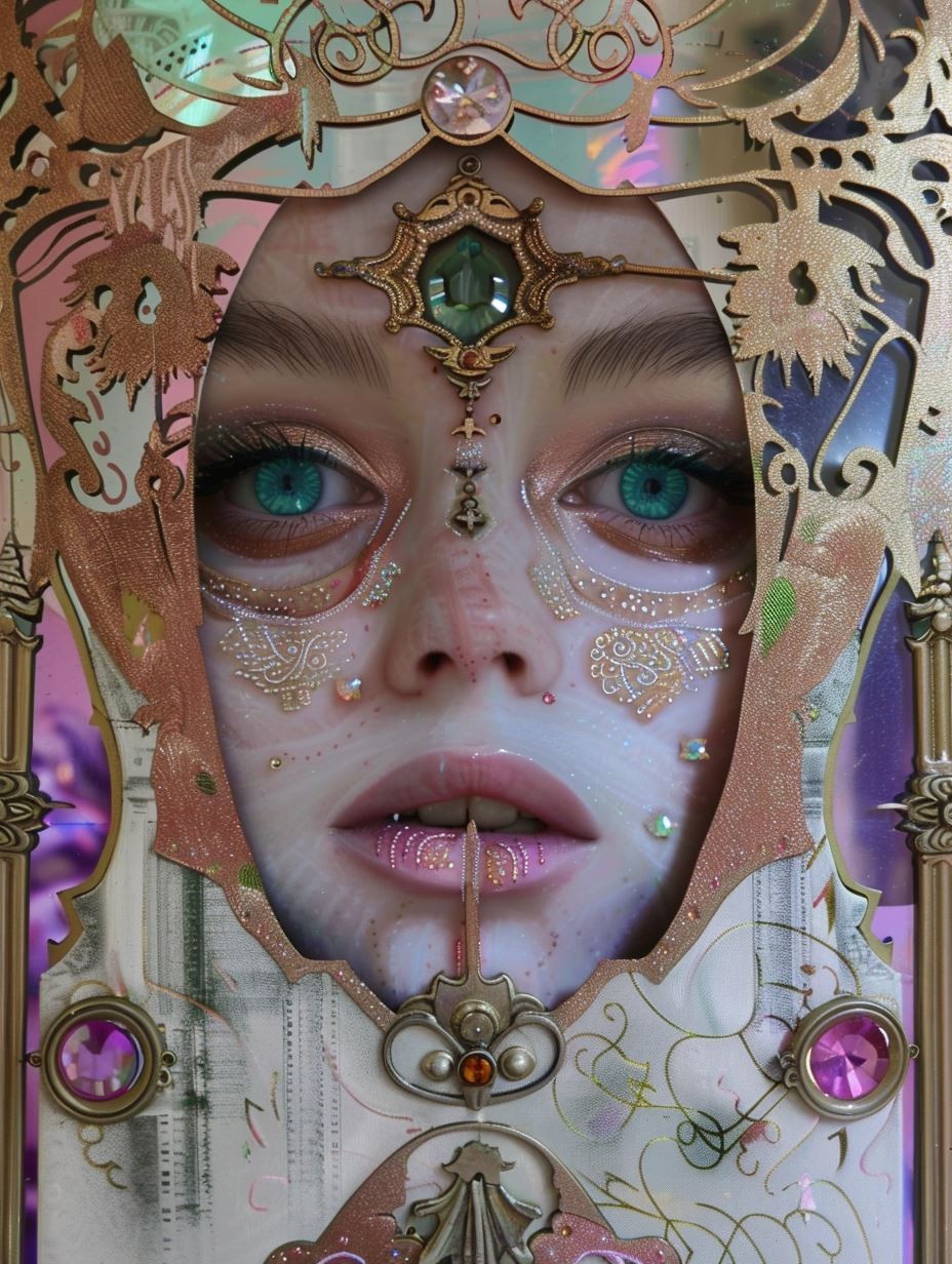 Ornate Gilded Ethereal Portrait