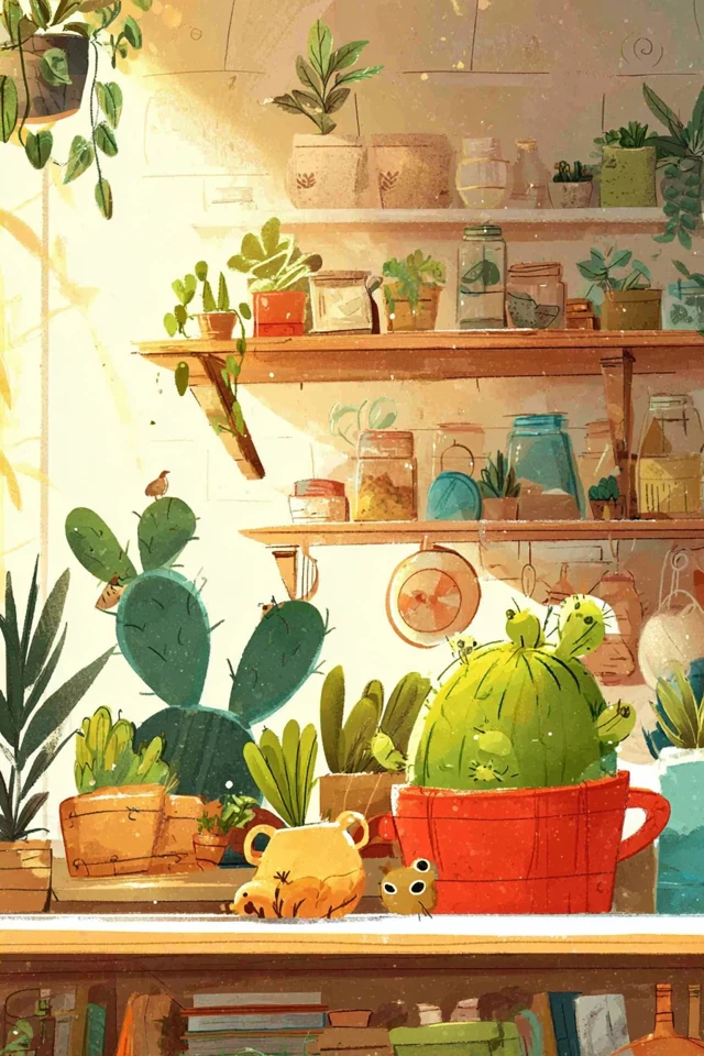 Whimsical Botanical Portrait - Image 3