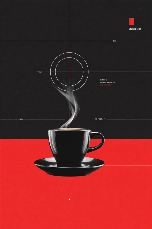 Crimson Geometric Noir - Image 4