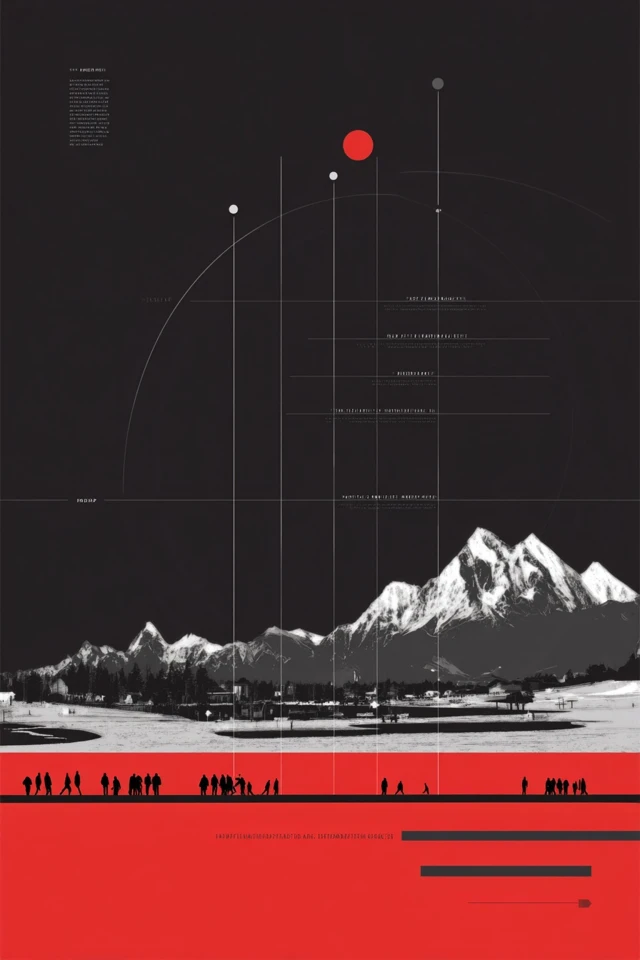 Crimson Geometric Noir - Image 2