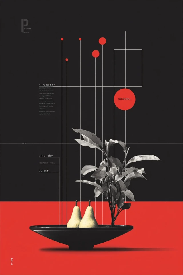 Crimson Geometric Noir - Image 3