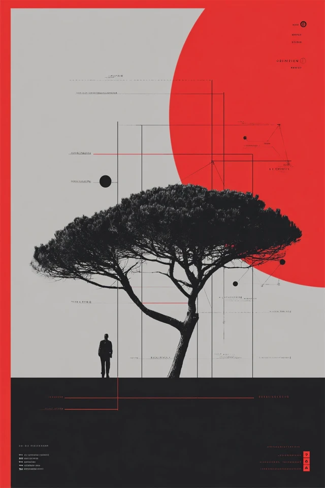 Crimson Geometric Noir - Image 5