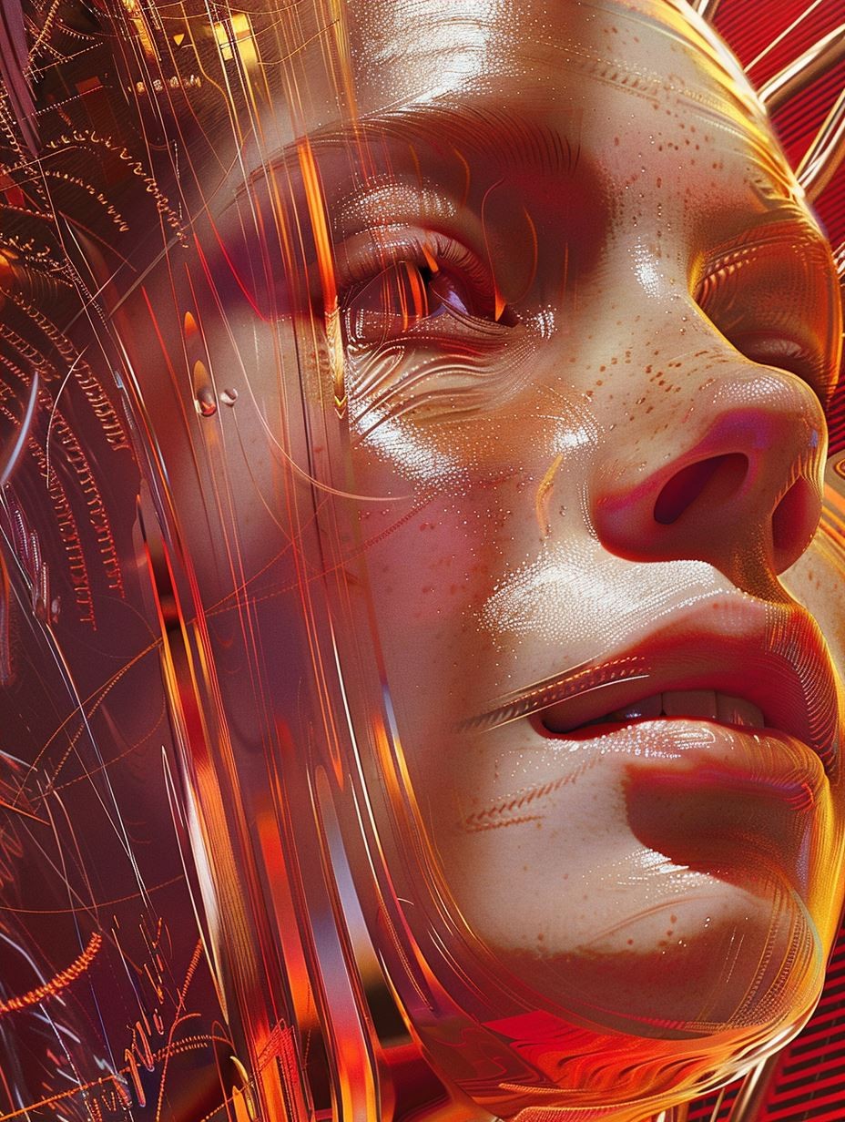 Liquid Chrome Cybernetic Portrait - Image 4